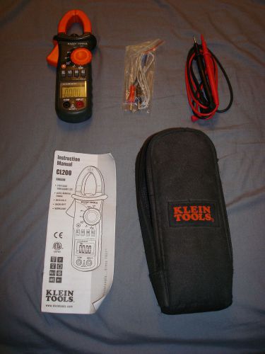 Klein tools cl200 600a ac clamp meter w/temp free shipping for sale