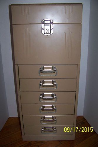 Vintage Acorn Metal Products Industrial Filing Storage Cabinet 6 drawers