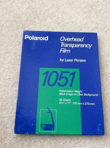 Polaroid 1051 Overhead Transparency Film for Laser Printers 50 Sheets