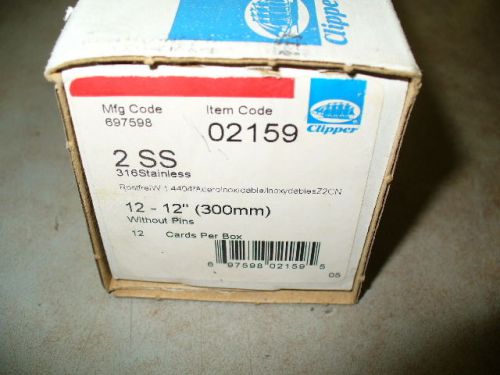 Flat belt fasteners Clipper 2 SS. Item code 02159. Mfg. code 697598. 12/box