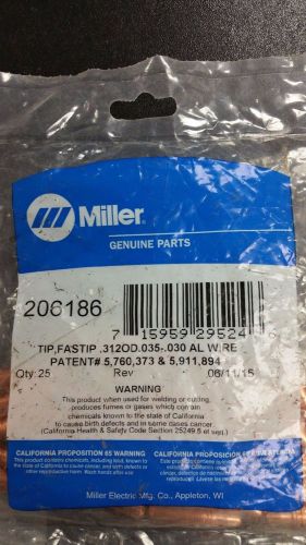 Miller 206186 FasTip Welding Contact Tips  (Pack of 25)