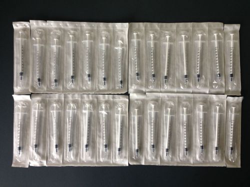 28 -1 cc Luer Slip Tuberculin Syringes 1ml Sterile Syringe Only No Needle Global