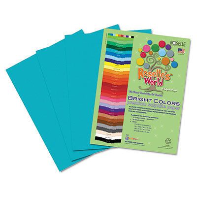 Premium Sulphite Construction Paper, 76 lbs., 9 x 12, Turquoise, 50/Pack 76001