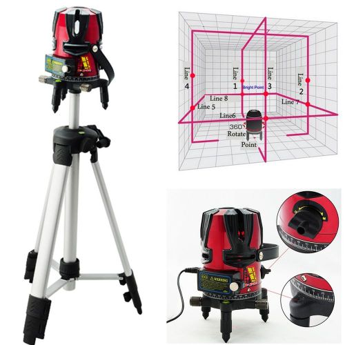 8 line rotary laser beam self leveling interior exterior set + tripod profession for sale