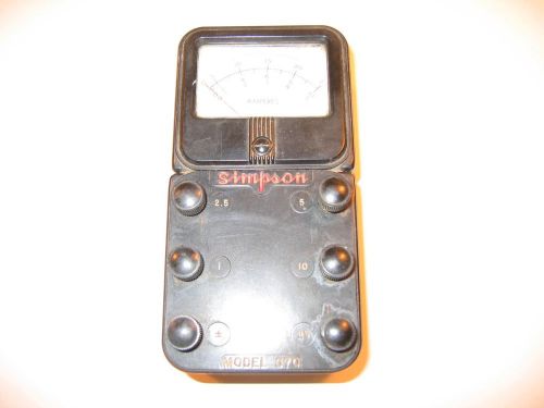Simpson Electrical Test Instruments Equipment Model 370 AC AMPERES METER