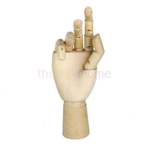 9.84&#034; Wood Right Hand Body Artists Model Jointed Articulated Wood Sculpture
