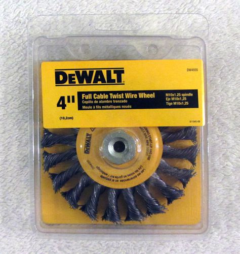 DeWALT 4-Inch Carbon Full Cable Twist Wire Wheel (M10 x 1.25 Spindle, DW4935)