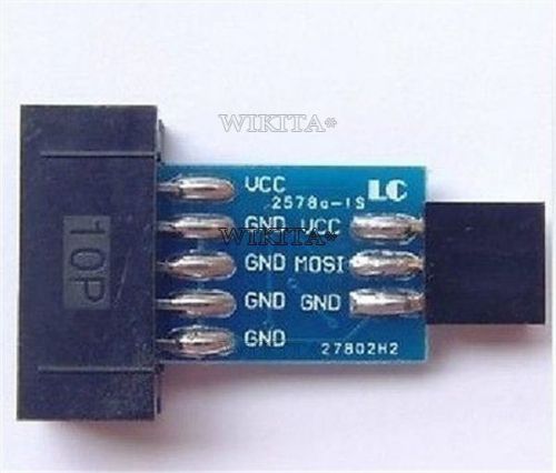 10pcs standard 10pin to 6pin adapter board for atmel avrisp usbasp stk500