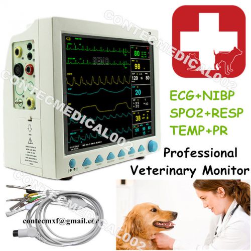 FDA Professional Portable Veterinary ICU Patient Monitor Vet Machine 6 Parameter
