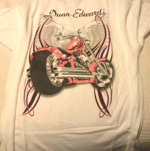 Dunn Edwards Paint T Shirt Chopper. New w/tags. BRIGHT DEEP AWESOME graphics!