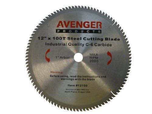 Avenger Product Avenger AV-12100 Steel Cutting Saw Blade, 12-inch by 100