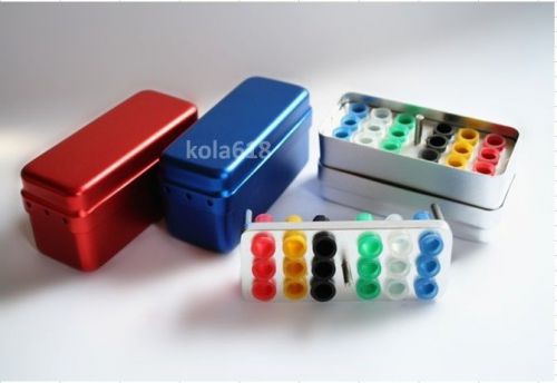 1pc autoclave sterilizer case for dental 18 holes gutta percha points red kola for sale