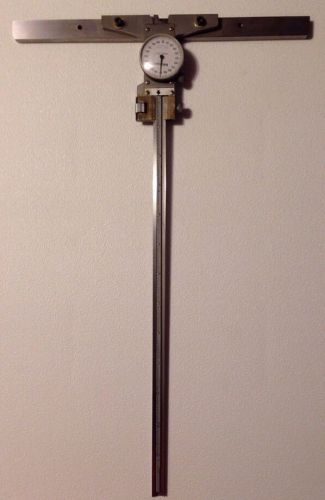 Mitutoyo dial depth gage, 0 to 12&#034; *~ 4&#034; base plus 10&#034; extension ~* for sale
