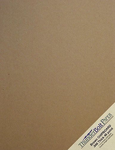 25 Sheets Chipboard 46pt (point) 8.5 X 11 Inches Heavy Weight Letter Size .046 C