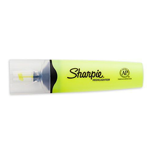 Sanford Sharpie Clear View Highlighter, Chisel Tip, 12-Pack, Yellow 1897847