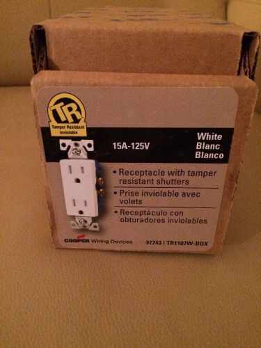 Cooper Wiring Devices With Tamper Resistant Shutters 15 A - 125V