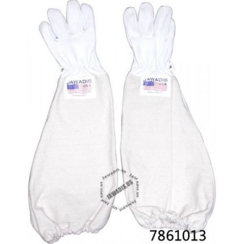 4XL Jawadis Adult 100% White Cowhide Leather Pest Control Bee Keeping Bee Gloves