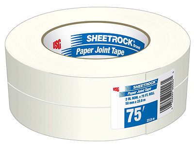 U S GYPSUM - Paper Joint Tape, 2-1/16-In. x 75-Ft. Roll