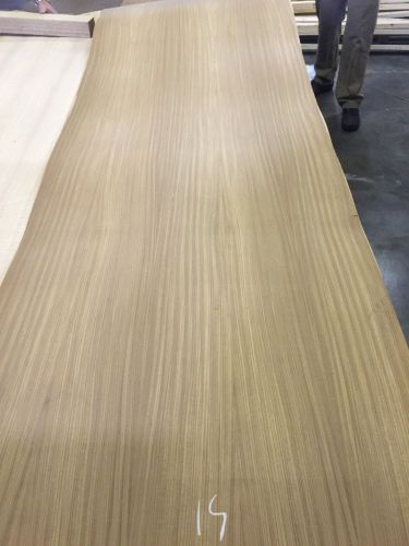 Wood veneer afromosia 31x120 1 piece 10mil paper backed &#034;exotic&#034; 1613 15 for sale