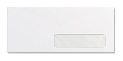 10 Right Window Envelope-4 1/8 x 9 1/2 White Wove 24 Lb Envelopes (55/pck)