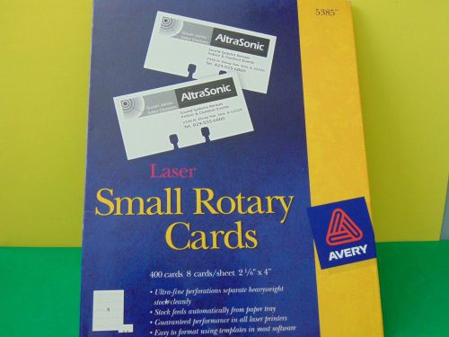 Avery 5385 Small Rotary Cards Total 396 Cards 2 1/6&#034; x 4&#034;