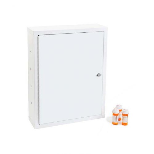 Geneva 401924 Medical Storage Cabinet, Single Security Lock 2 Keys, white