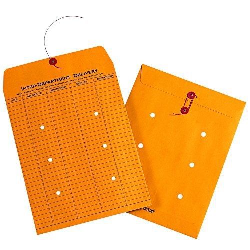 Quality Park String-Tie Inter-Department Envelopes, 1-Side Print, 9 x 12 Inches,
