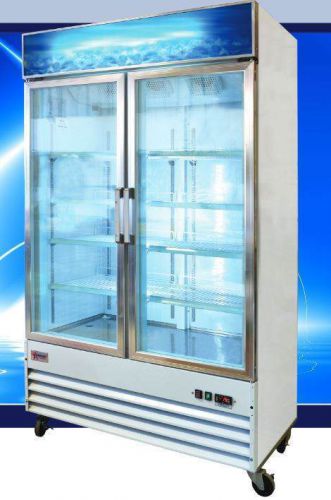 Omcan fr-cn-1250-d 49&#034; 2-door commercial glass ice cream freezer merchandiser for sale