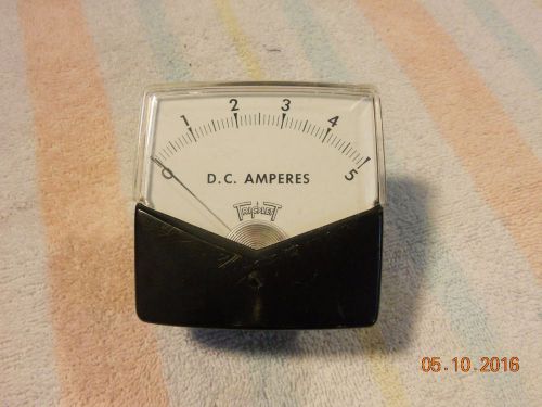 Triplett model 320-M Analog Panel Meter DC Amperes Amps 0-5