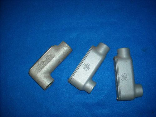 2 APPLETON 3/4LB UNILET BOX/1 CROUSE-HINDS 3/4&#034; LB 27 UNILET/.ALL WITH COVERS