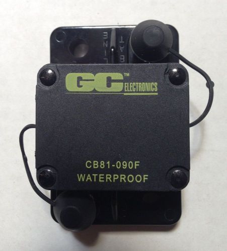 Gc electronics hi-amp 181090f/ cb81-090f/76410 waterproof marine 90 amp breaker for sale