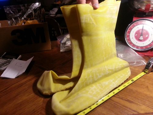 Mens, Large, Overboots, Pullon, yellow, latex, 1 pair