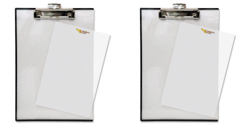 BAUMGARTENS Double Panel See-Thru Clipboard, 9 x 13-1/2 Inches, Clear (BAUTA1611