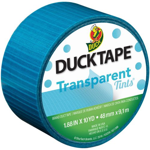 Transparent Duck Tape 1.88&#034;X10yd-Aqua