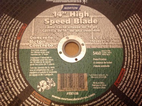 10 - Pack Norton 14&#034; HSC14UA High Speed Concrete Blade 1/8&#034;x 20mm