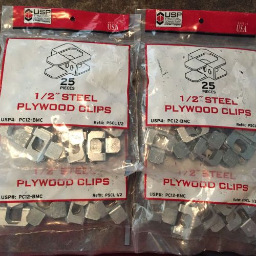 USP Structural Connectors PC12 Steel Plywood Clips 1/2&#034;