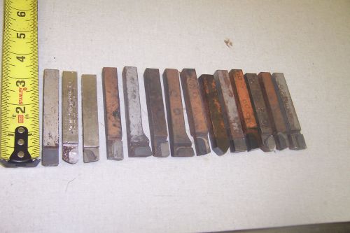 1/2&#034; carbide tool bits 14 pieces used Carboloy and Kennemetal made in usa