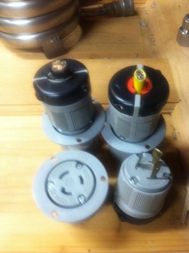 Arrow hart twist lock plugs and receptacles 20 amp 250v for sale