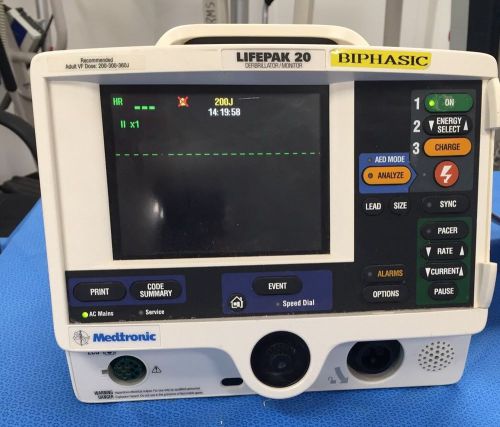 Lifepak 20 monitor - 3 lead, aed and pacing for sale