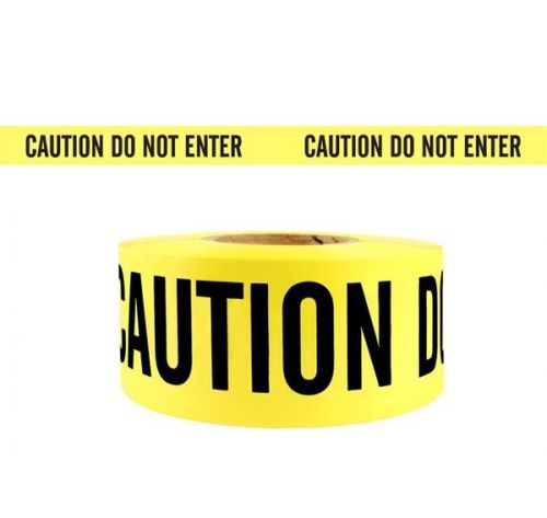 1 Roll- Yellow Barrier Caution Do Not Enter Tape 2.0 MIL 3&#034;X1000 Ft. *Free Ship*