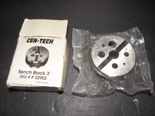 CEN-TECH P32952 3&#034; Steel Round Bench Block Gunsmith Machine Metal Smith roll Pin