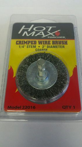 Hot Max Crimped Wire Brush 1/4&#034;stem * 2&#034;Diameter Coarse Metal Working hex stem