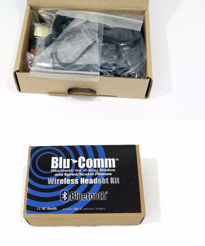 Blucomm wireless headset bluetooth microphone earpiece kit motorola 2-way radio for sale