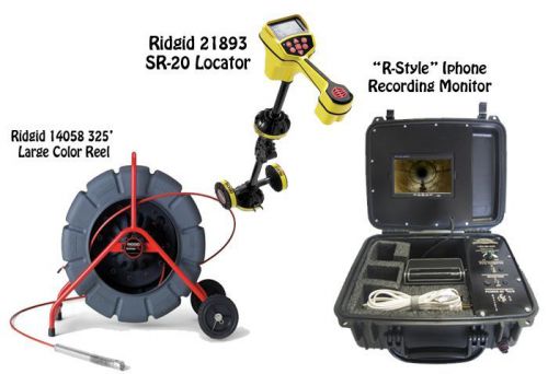 Ridgid 325&#039; Color Reel (14058) SR-20 Locator (21893) &#034;R-Style&#034; Iphone Monitor