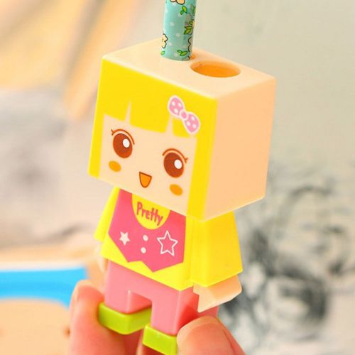 Stationery Child Pencil Sharpener with One Rubbers Eraser Student Kids Cute WA