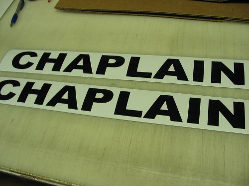 CHAPLAIN Magnetic signs 3x24 for Car Truck Van SUV Pair Fire EMS EMT POLICE