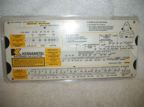Vintage Kennametal Machining Calculator in plastic case 1977