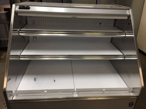 Refrigerated open air merchandiser - grab &amp; go unit by barker with night curtain for sale