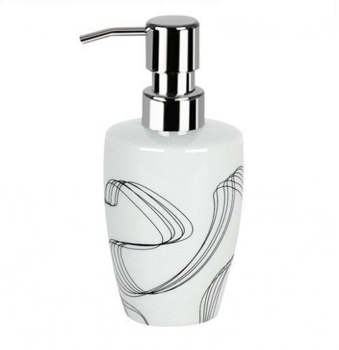 New Porcelain White Curve Manual Control Soap Dispenser Hand Sanitizer Machine