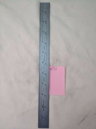 L.S. STARRETT 12&#034; SHRINK RULER.  NO. C375.  TEMPERED. SHRINK 3-16&#034; TO FT. (K71)